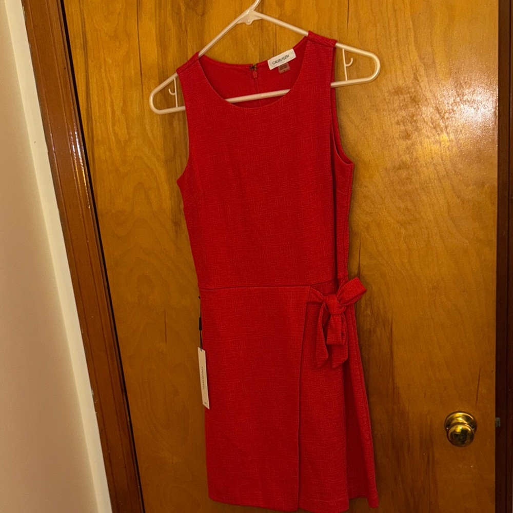 Calvin Klein Vibrant Red Mini Dress - Size 2
